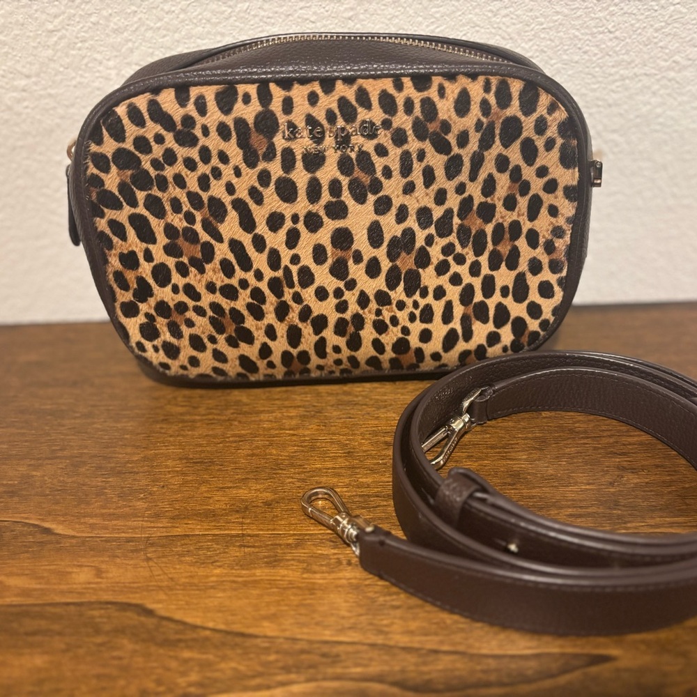 Kate Spade Brown Crossbody Bag with Leopard Print - Picture 2 of 6